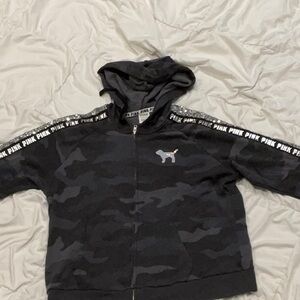 Women Black Camouflage Hoodie